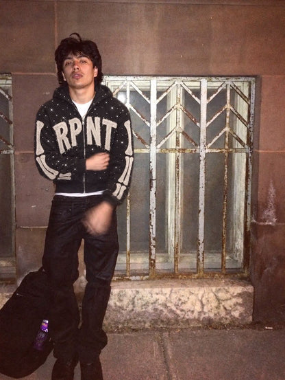 "Skeletal" Zip-Up