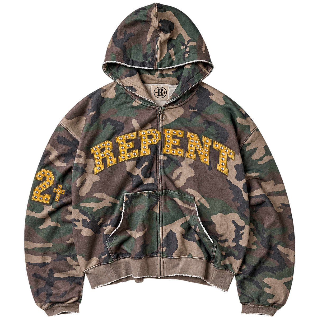 "Confession" Camoflaugue Zip-Up